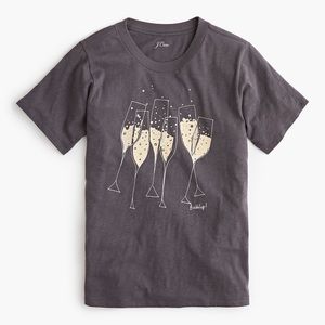 J. Crew Bubbly Champagne T Shirt